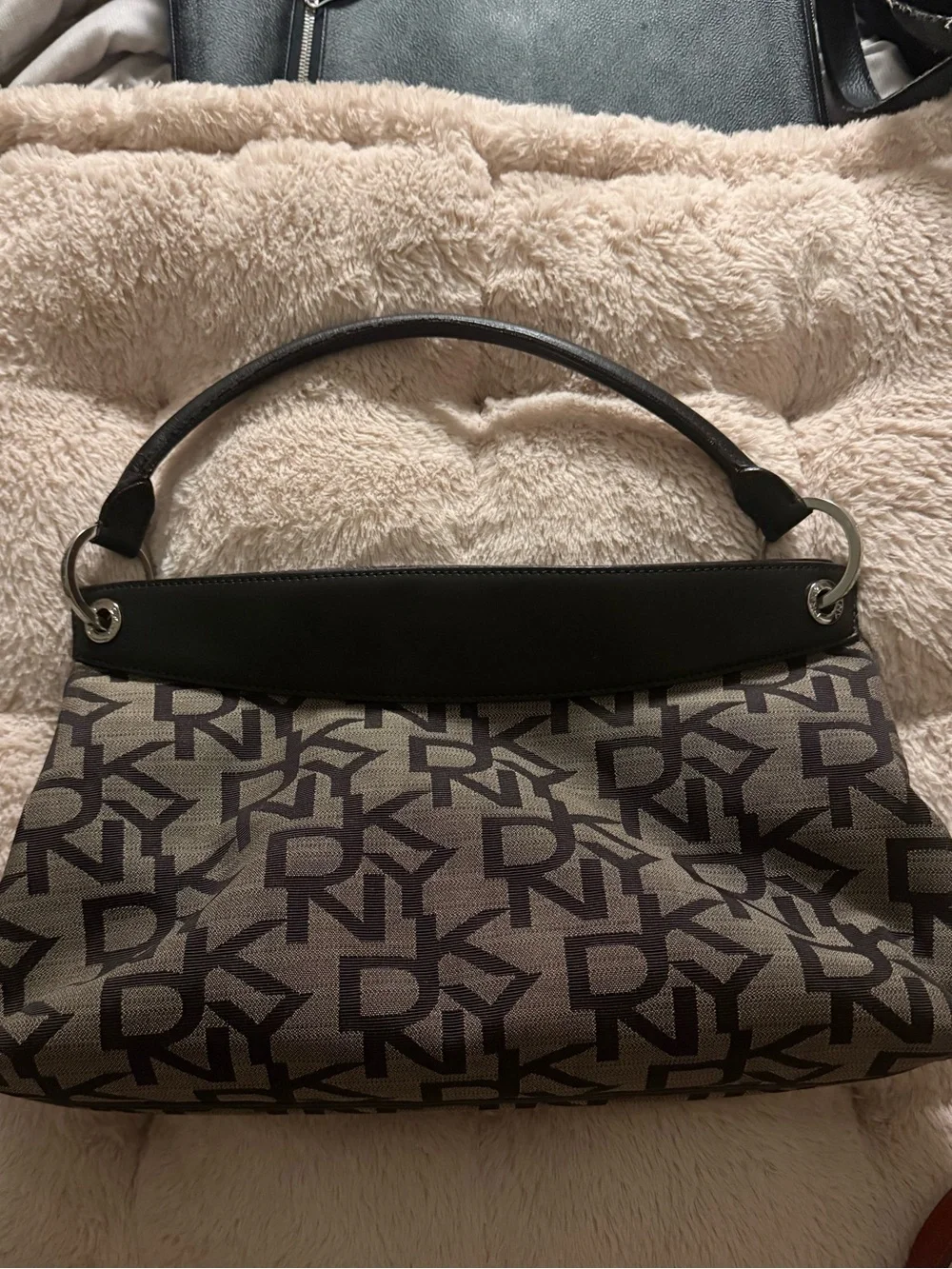 Vintage* DKNY Dark Brown Leather Crossbody Messenger Bag